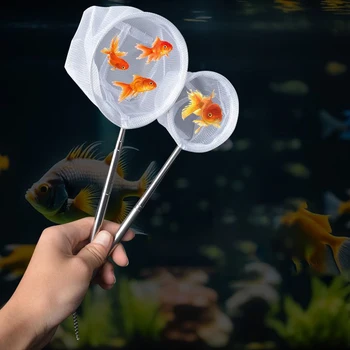 Telescopic Aquarium Cleaning Tools Aquarium Fish Nets Small Fish And Shrimp Nets Fish Tank Fishing Nets