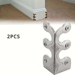 Decorative Metal Skirting Board & Wall Edge Guards for Enhanced Furniture Protection (Silvery)