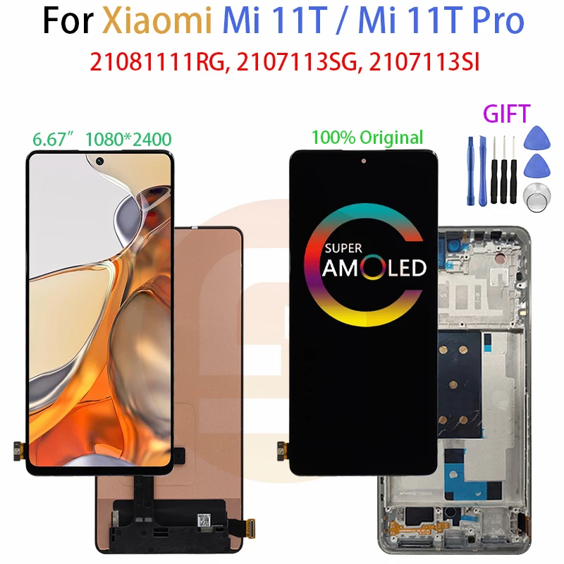 Original AMOLED For Xiaomi Mi 11T 11T Pro 21081111RG