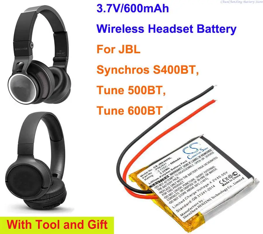 Balehval Do Nominering Cameron Sino 600mah Wireless Headset Battery P062831 For Jbl Synchros  S400bt, Tune 500bt, Tune 600bt - Digital Batteries - AliExpress