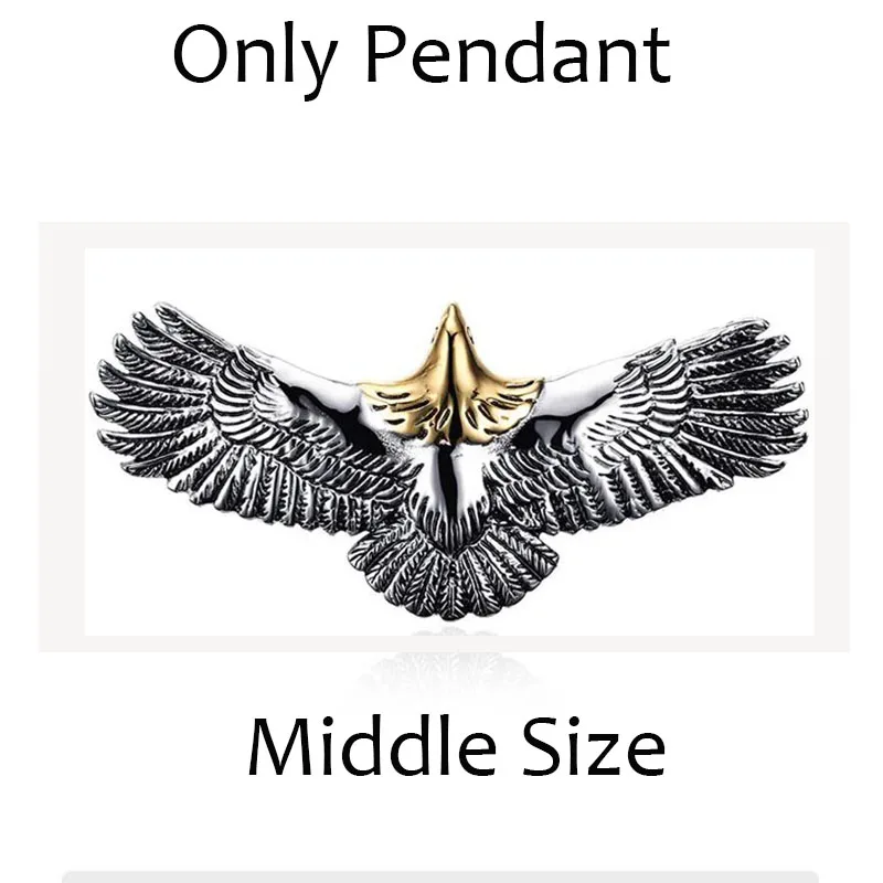 Japan Hiphop Fashion Eagle Necklace Pendant 100% Real 925
