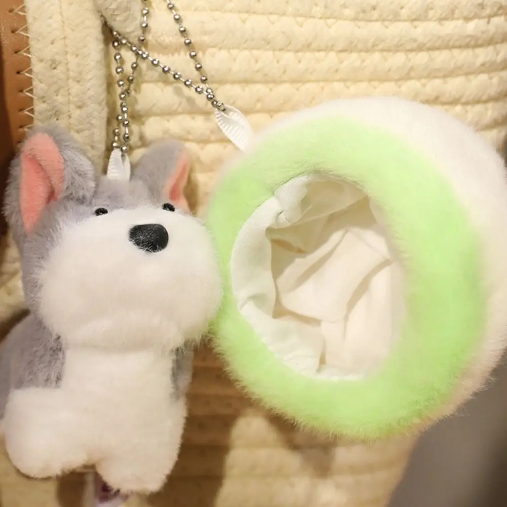 Puppy Dolls Puppy Nest Plush Keychain Stuffed Animal Bag Charm Corgi Doll Plush Toy Shiba Inu 9cm Schnauzer Plush Pendant