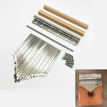 

DIY Kalimba Tines 21 Key Set With Tuning Hammer 21 Tones Finger Piano Thumb Shrapnel Wood Strip Metal Strip Set Repair Tool
