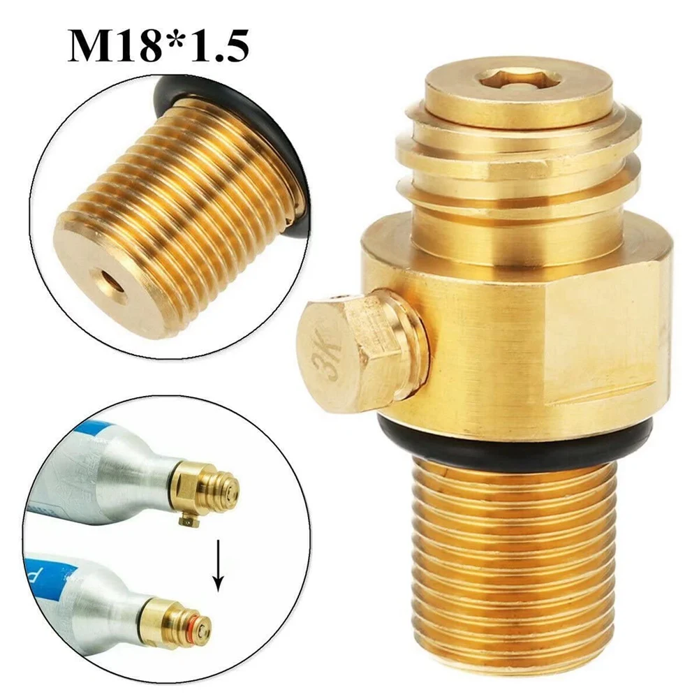 M18X1.5 Refill CO2 Valve Adapter Thread Converter Replacement for SodaStream
