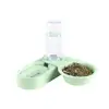 Pet Rabbit Chinchilla Guinea Pig Food Bowl Auto Feeder All-in-One Splice Food Bowl Drinking Fountain Raised Standing Dish Bowl