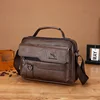 Luxury Kangaroo Brand Messenger Bags Men Leather Casual Crossbody Bag For Men Brown Black Business Shoulder Bag Male Handbag