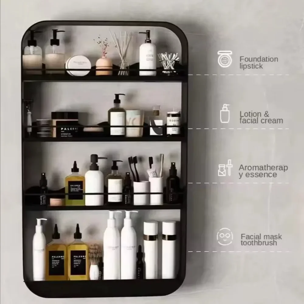 Wall-Mounted Storage Rack Living Room Beverage Cup Storage Stands Household Accessories Clothing Cleaning Products Organizers