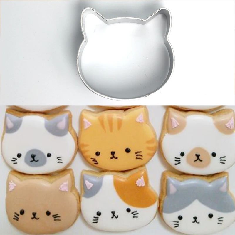 Aluminium Alloy Cat Shape Cookie Cutter Biscuit Mold Easter Pastry Cookies DIY Fondant Cake | Дом и сад