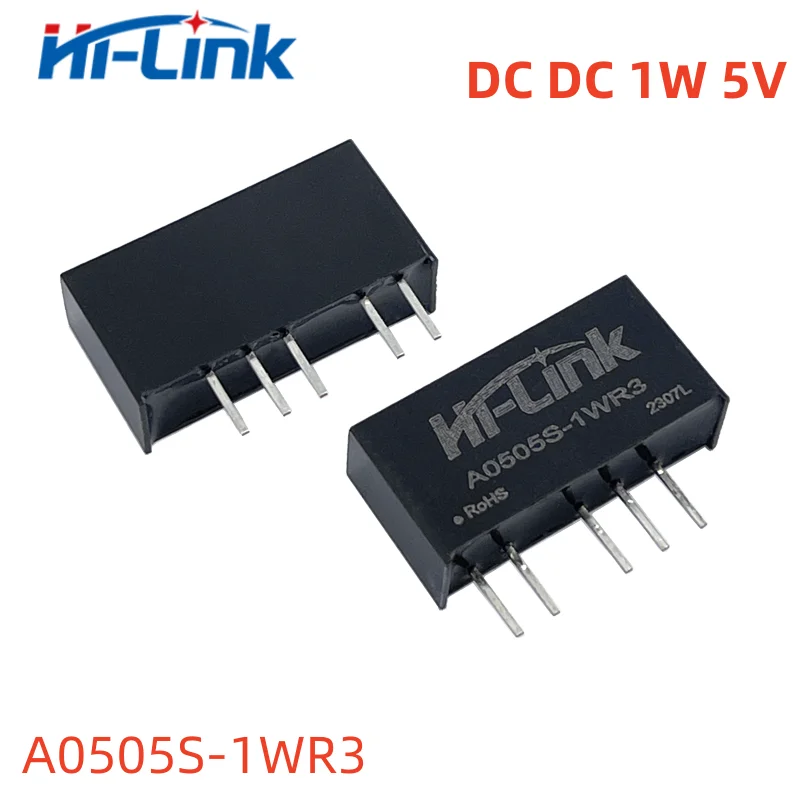 Hi-Link Single Output Módulo de Alimentação CE, DC, DC, 1W, 5V, A0505S-1WR3, A0503S-1WR3, A0509S-1WR3, A0515S-1WR3, A0524S-1WR3,