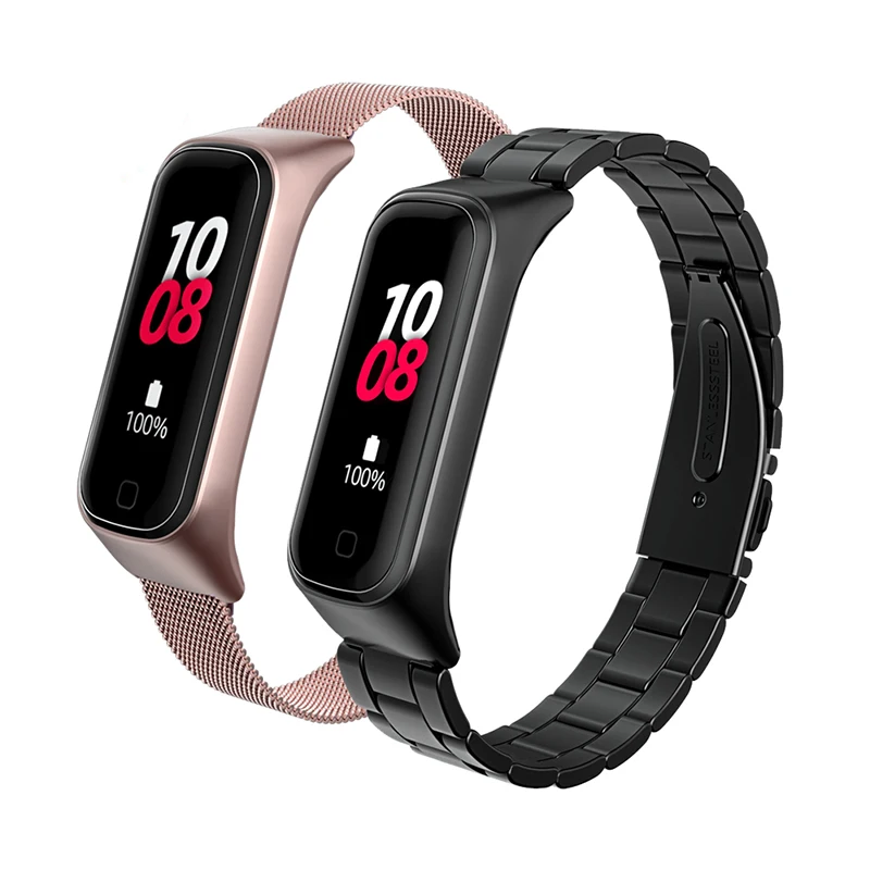 

Металлический ремешок для Galaxy Fit 2 R220, браслет для Samsung Galaxy Fit 2, ремешок из нержавеющей стали для наручных часов, умный Браслет Correa