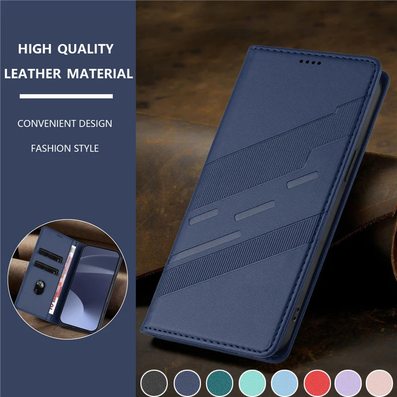 Luxury Flip Leather Wallet Phone Case Cover - Reno Series