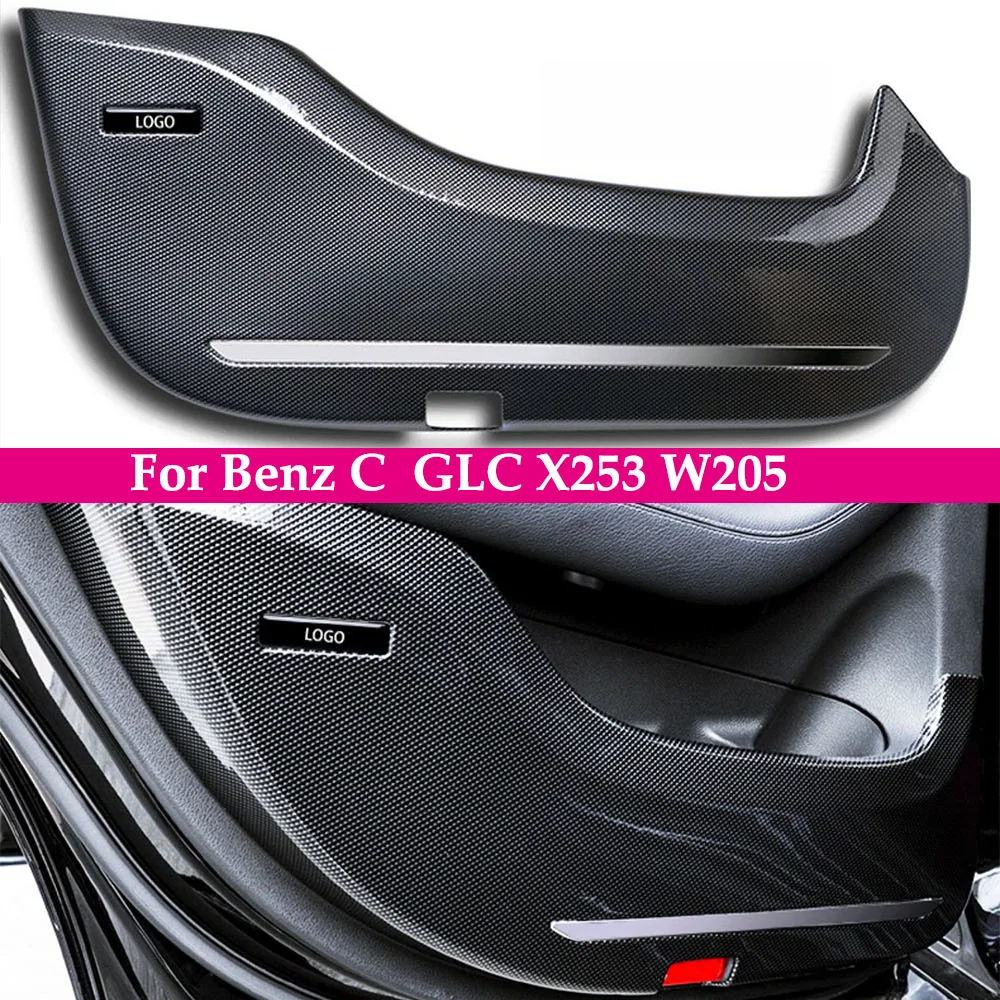 CarStylingCarbonFiberInnerDoorPanelProtectorAntiKickCover