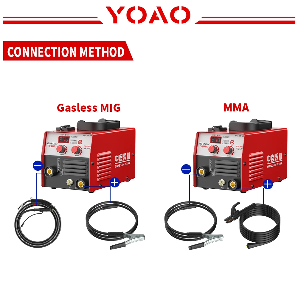 220V Mini Welding Equipment 1KG Wire Feeder MIG/MMA Welders Portable NBC-270Pro Mig Welding Machine Gasless
