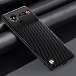 Custodia protettiva in fibra di carbonio e PU per Nubia Z80 Ultra