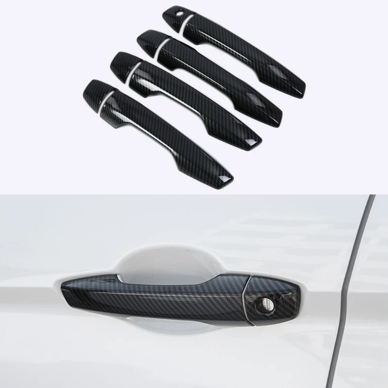 

Electroplate &Carbon Fiber Door Handle Cover Accessories For Mitsubishi Eclipse Cross 2018 2019 2020 2021 2022