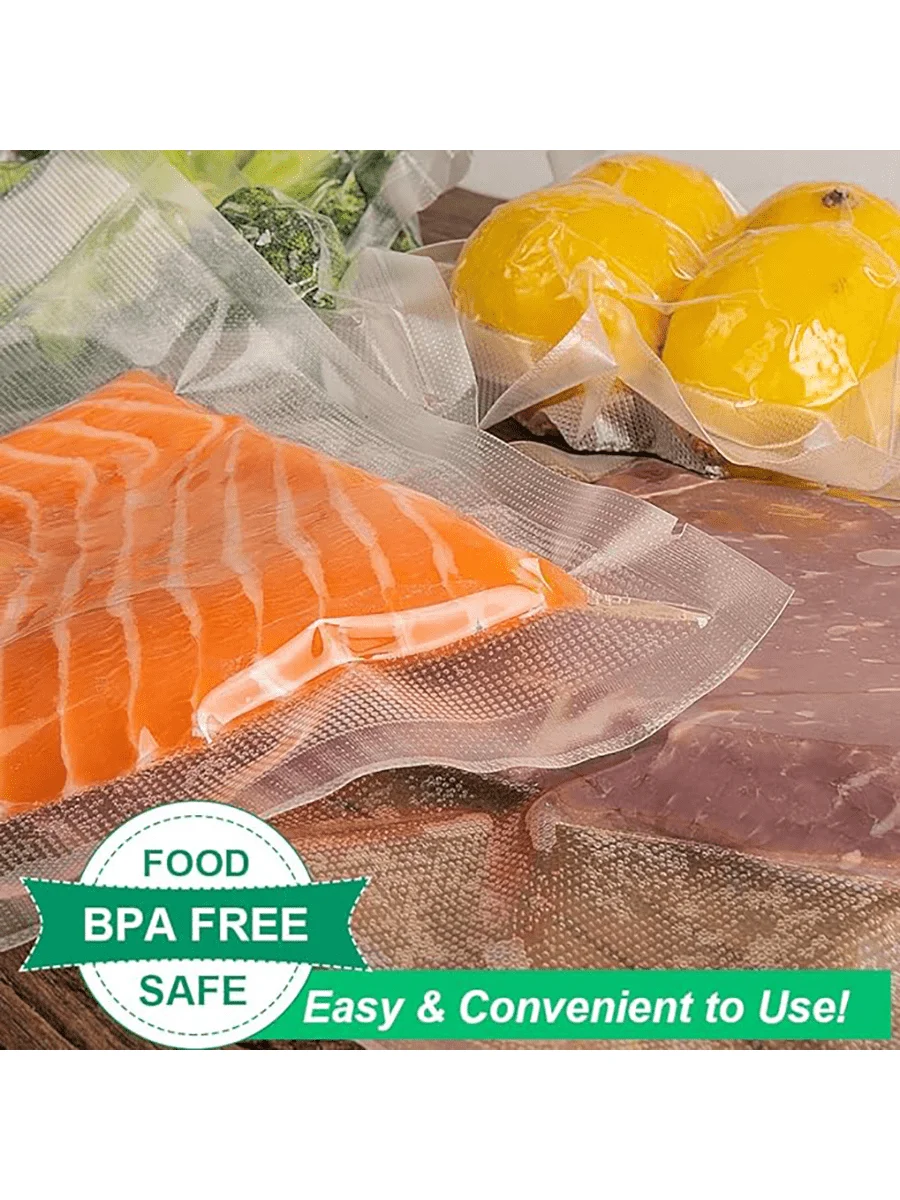 Reusable Vacuum Seal Storage Bags - Dishwasher Safe, Ideal for Fresh Food Preservation