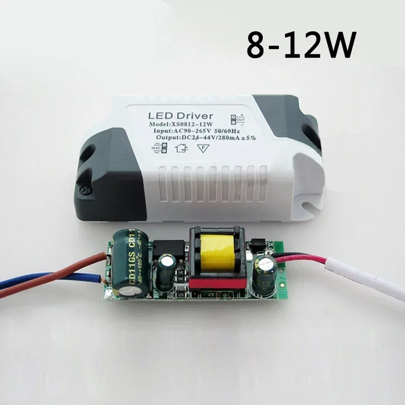 Universal LED Driver Power Supply Adapter for Lighting Transformation (3W-24W)