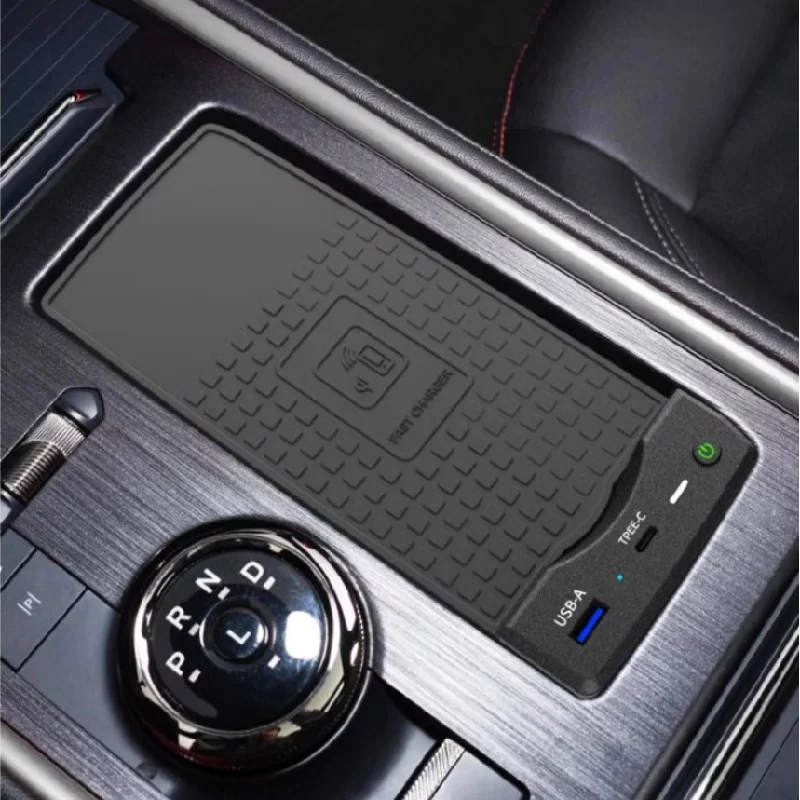 15W Car Wireless Charger for Ford EVOS/Mondeo 2022-2025 Anti-slip silicone Q-i Fast Charging Bracket Pad Mobile Phone Holder detail image 2
