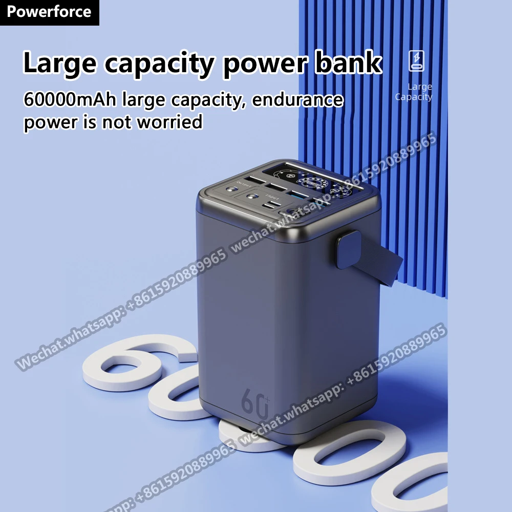 

60000mAh Lithium Battery Portable Laptop Mobile Outdoor Energy Storage Power Supply Container Power Bank Station For Camping