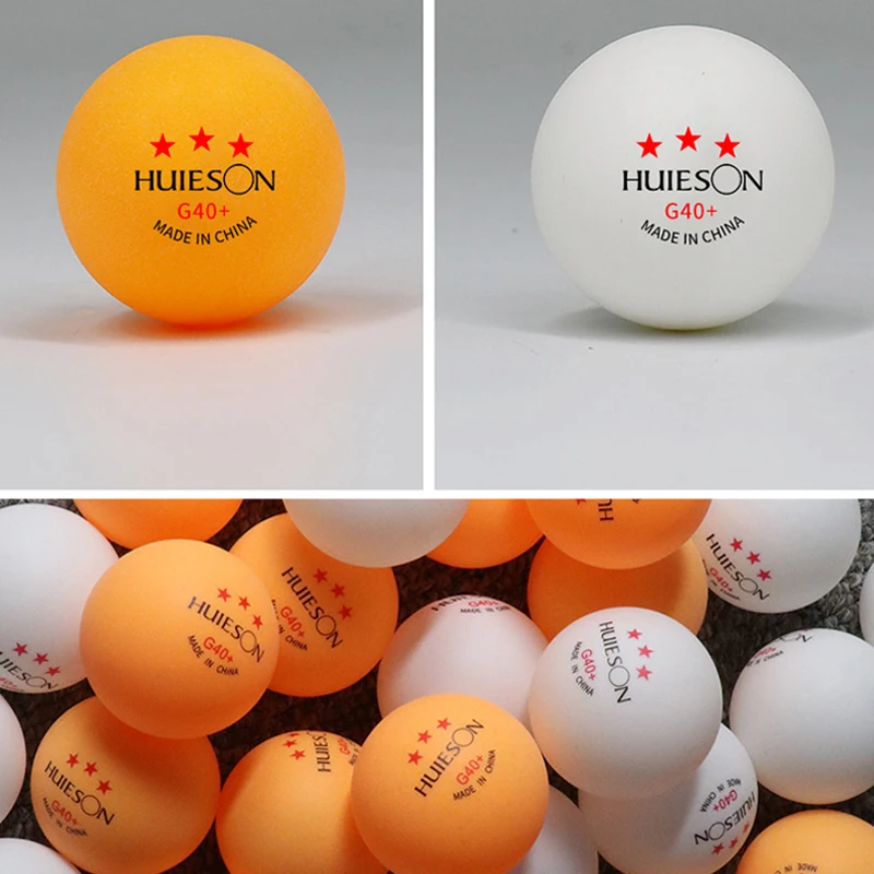 Huieson 3 Star G40+ Ping Pong Balls ABS+ New Materials Durable Professional Table Tennis Ball Competition Multi-Ball Training
