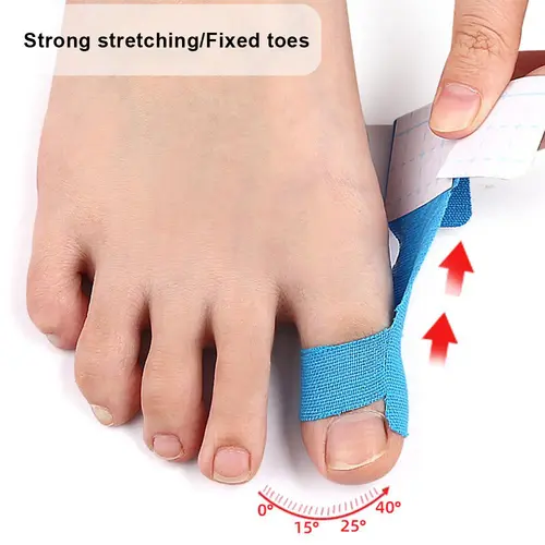 10PCS Precut Kinesiology Tape for Bunion,Bunion Corrector & Relief,Big Toe Support Pain Relief,Hypoallergenic Latex-Free Tape - Image 5