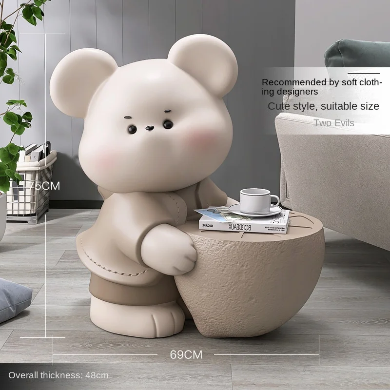 

Декор для дома, скульптуры и фигурки, аксессуары для украшения, лимонный медведь, чайный стол, напольные украшения, гостиная, статуи животных из смолы