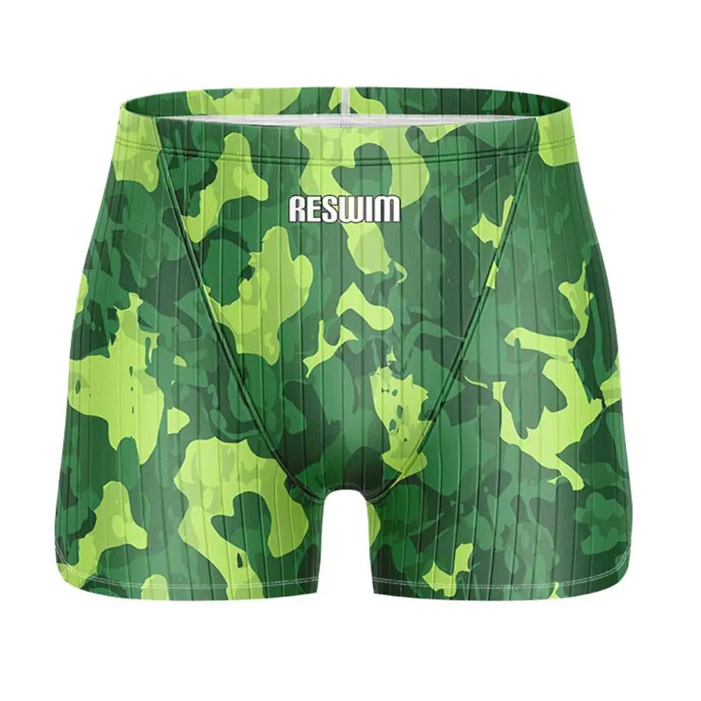 Summer Men's Swimming Shorts Jammers Swimsuit Printed Endurance Athletic Training Swim Trunks 2025 Racing Quick Dry Bathing Suit