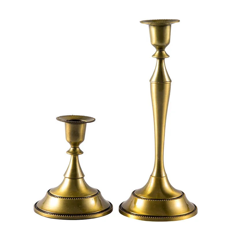 Wedding Zinc Alloy Retro Candle Holder Romantic Dinner Candlestick