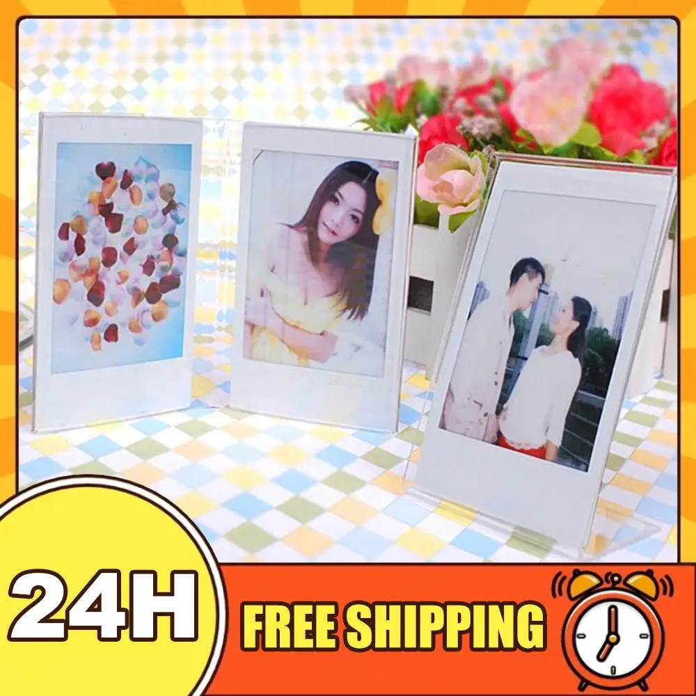 아크릴 미니 사진 프레임 투명 즉석 카메라 필름 사진 홀더 후지필름 인스탁스 미니 11/9 인스턴트 필름용 소형 사진 홀더