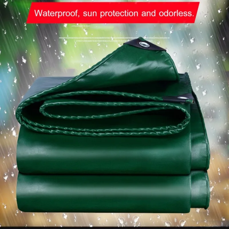 Double-sided Sunproof Tarpaulin Rain and Sun Protection Thickened Waterproof Tarpaulin Sunshade Cloth Canvas Rainproof