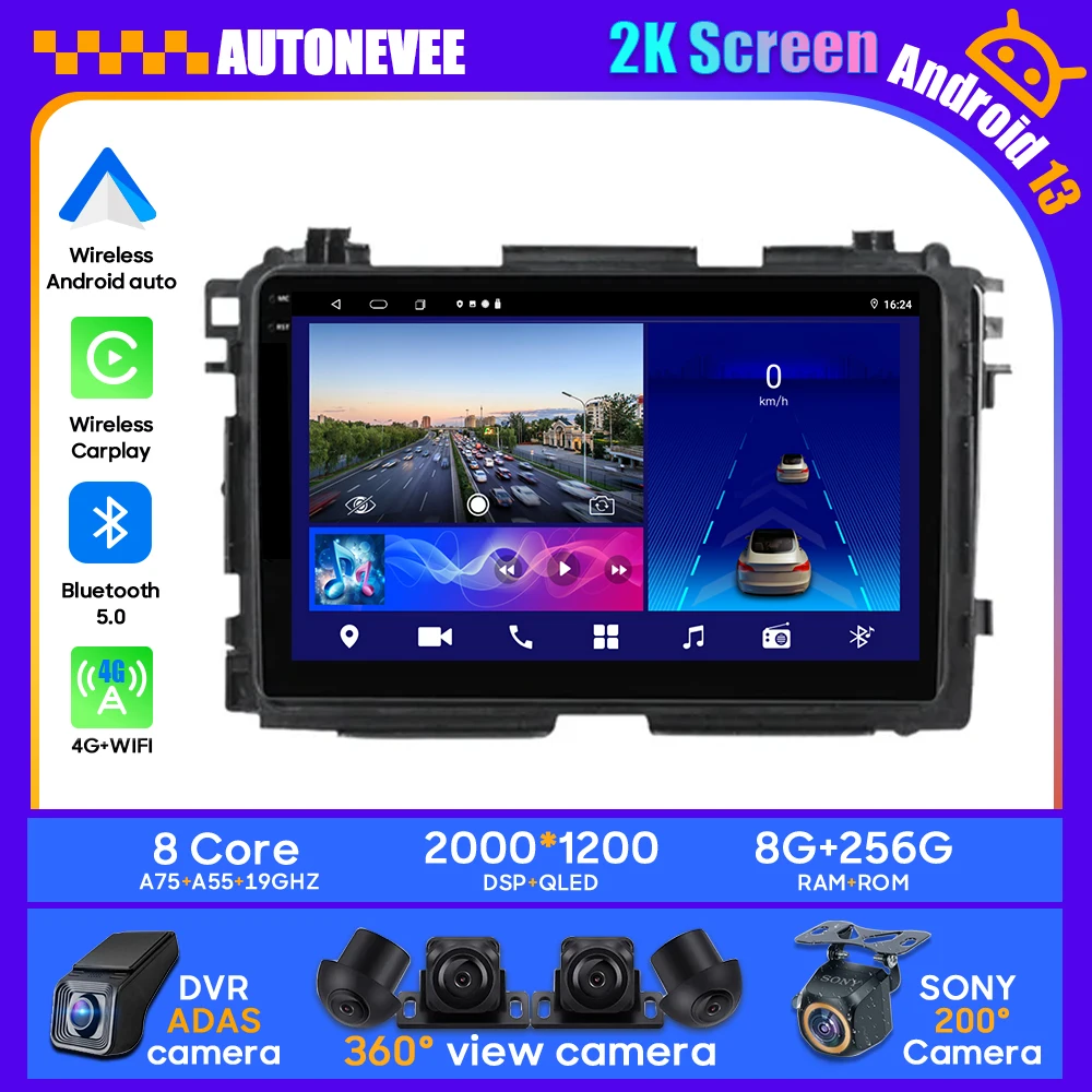 

Android Car For Honda HR-V HRV XRV Vezel 2013 - 2019 Stereo Multimedia Head Unit GPS BT Carplay Android Auto 2DIN Stereo Radio