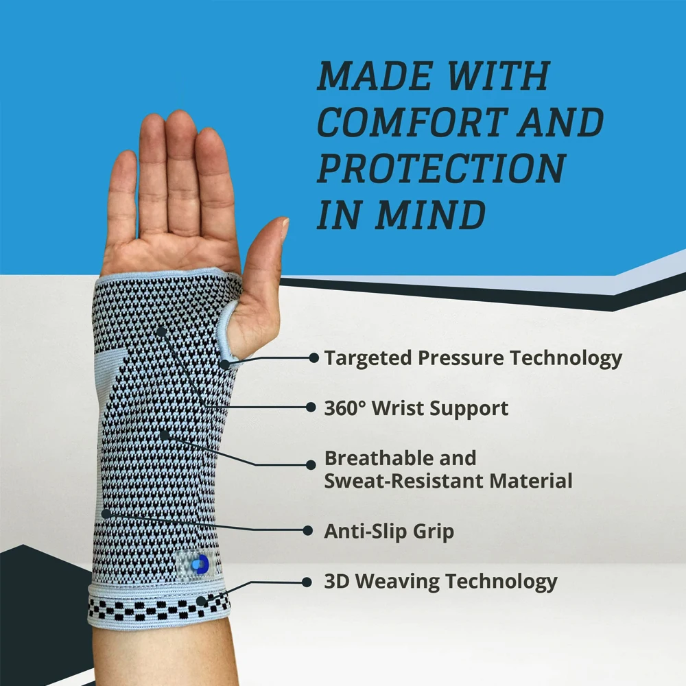 قطعتان من أكمام دعم المعصم - ضغط المعصم لنفق الرسغ...