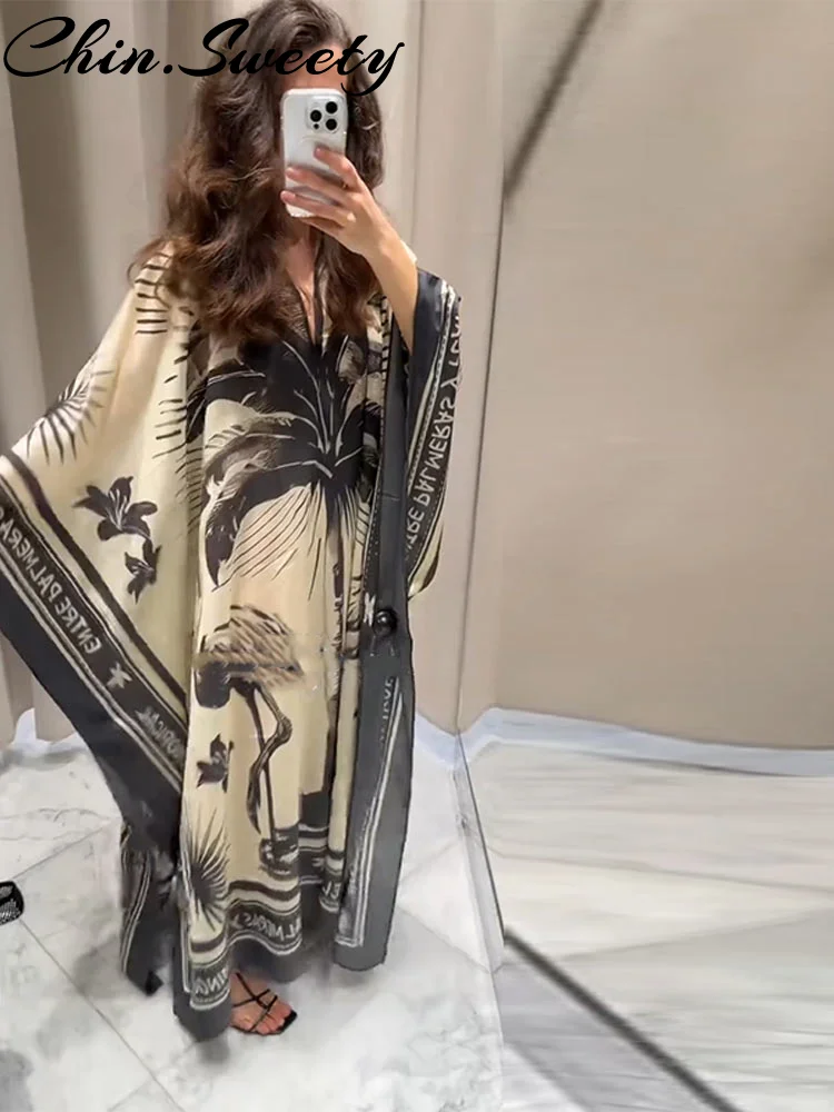 Fashion Print Pleated Long Dresses Women Party O-neck Full Sleeve Female  Holiday Dresses 2025 Summer Lady Elegant Robes - AliExpress 200000345