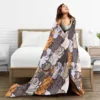 Cartoon Cat Throw Blanket Soft Fleece Blankets Plush Comfy Microfiber Throws Decor for Home Bed Couch Living Room Sofa 3