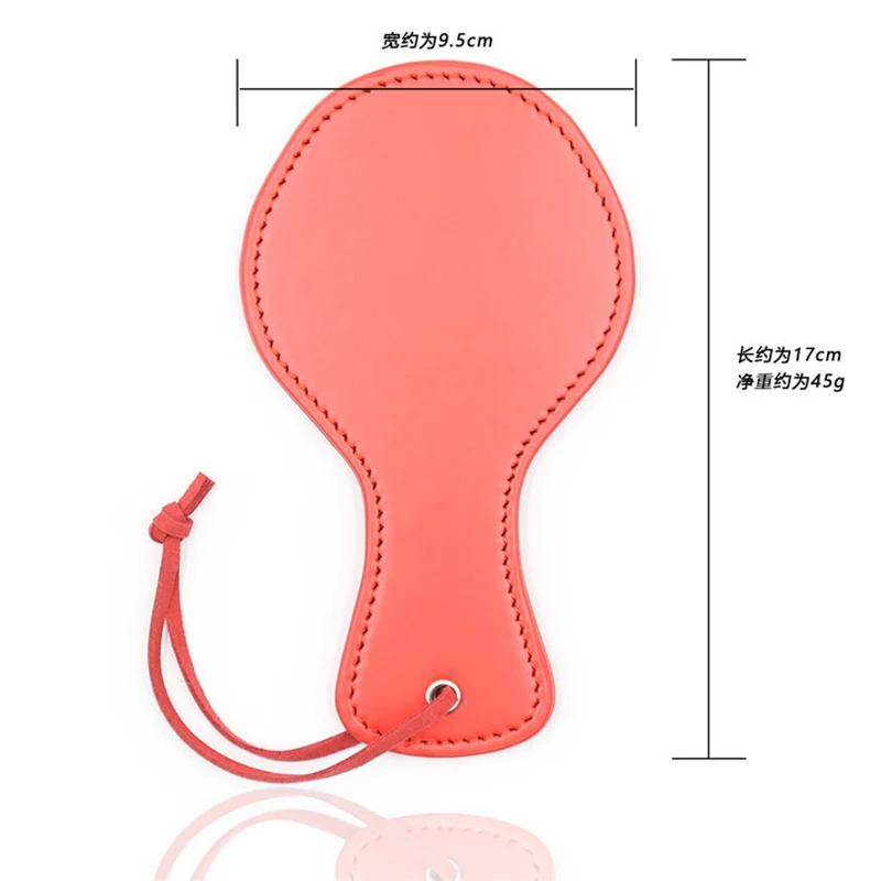 17cm Ellipse Mini Paddle Riding Crops Flogger Horsewhips Spikes Leather 9.5cm Wide Spanking Paddle Slapper 3