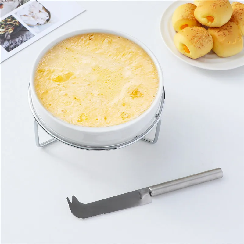 Porcelain Tealight rechaud brie cheese pot, Cheese Fondue pot, cheese warmer Butter Warmer
