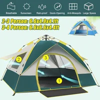 Tienda de campaña automática 1-4 personas, impermeable, resistente al viento para camping, playa y senderismo.