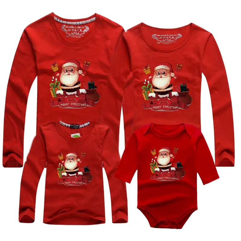thumbnail image 1 of Conjuntos familiares a juego para Navidad, suéteres, camisetas navideñas, camisetas para madre, padre, bebé, mujeres, hombres, jerseys para bebés, niños y niñas, tops de invierno, 1 of 5