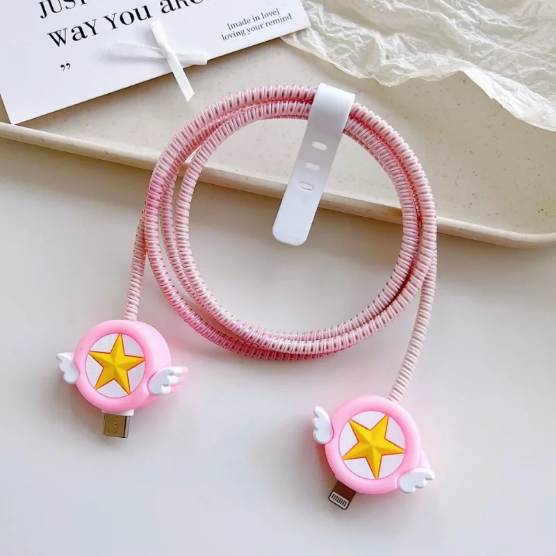 Cartoon Data Cable Protective Case Suitable for Apple Huawei Charging Cable Universal Drop Resistance Protector Organizer