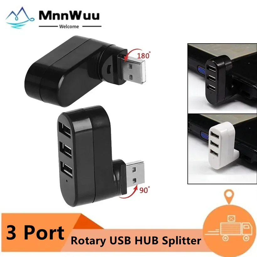 USB 3.0 Hub Splitter 1x3 - 1x USB 3.0, 2x USB 2.0 - Nero