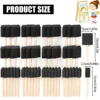 50Pcs Foam Brush Painting Sponge Tool with Handle Wood Grip Lightweight DIY Sponge Paint Pens for Acrylics Painting DIY Crafts 6