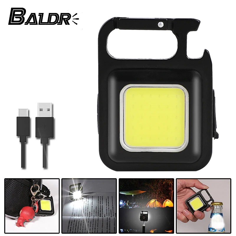BALDR Мини светодиодный рабочий светильник карманный фонарь USB Перезаряжаемый с