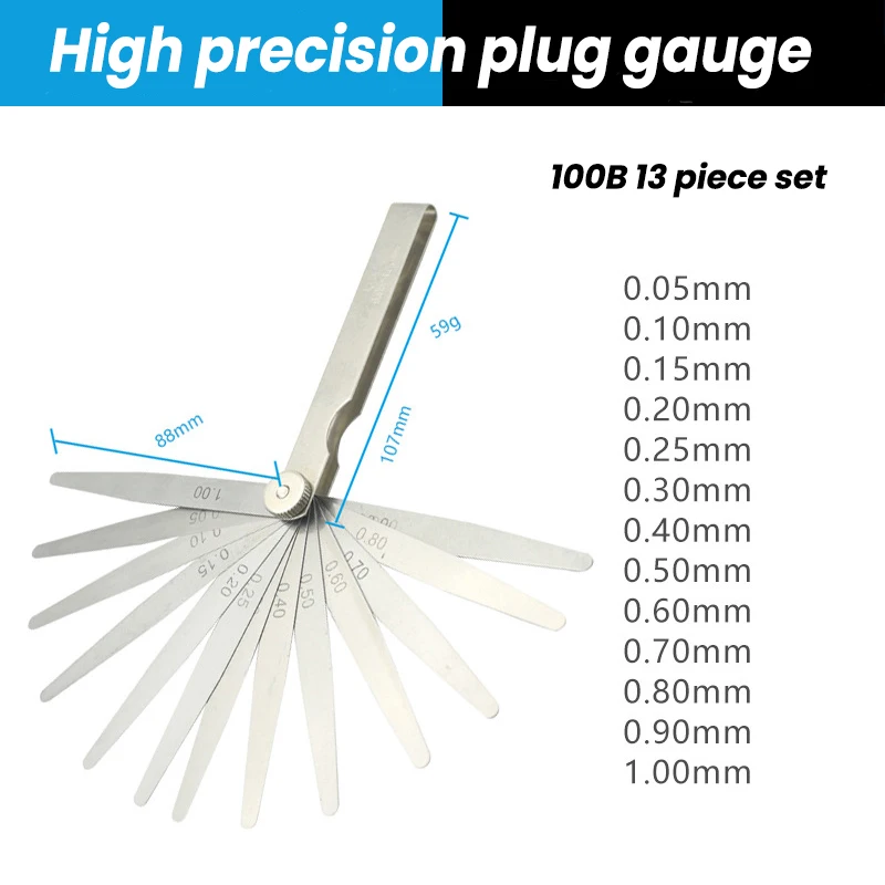 Feeler Gauge High Precision Plug Gauge Range Finder Feeler Gauge Valve Teaching Feele For Measurement Probe Gap