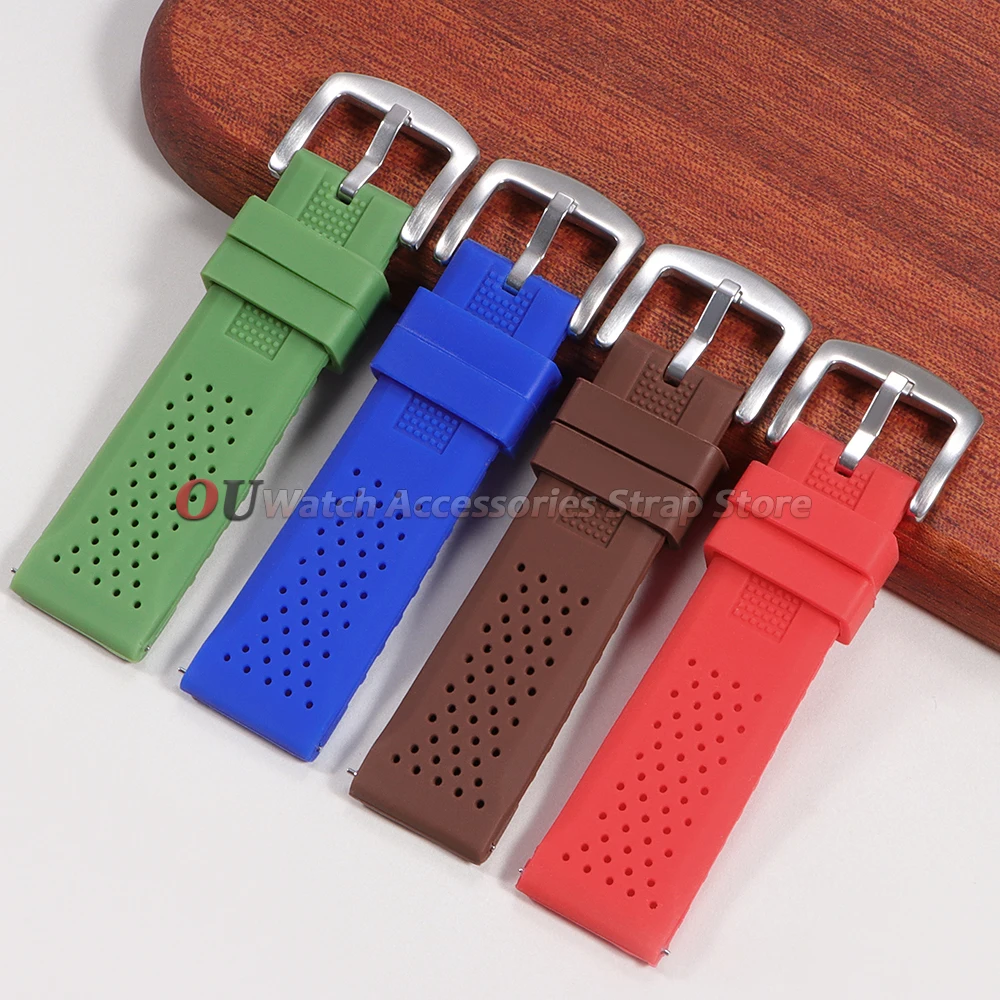 Breathable Quick Release Silicone Watch Strap - Soft Rubber Band