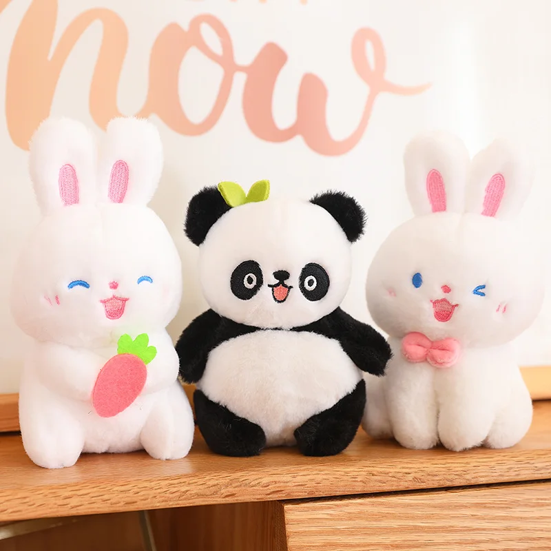 

15cm Kawaii Stay Wire Panda Rabbit Plush Toy Cute Stuffed Animals Bunny Plushies Doll Anime Soft Kids Toys for Girls Boys Gifts