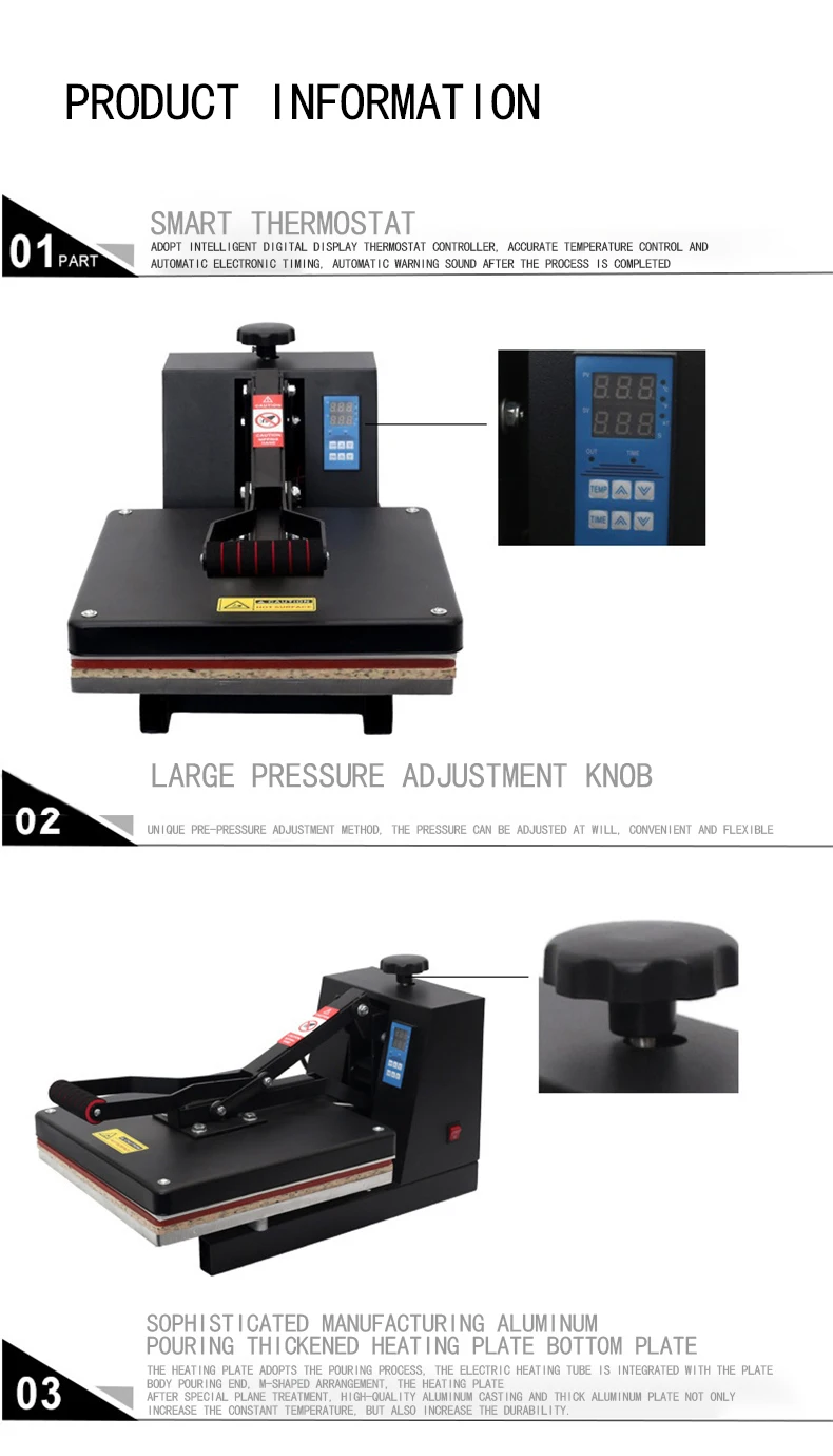Wholesale 15x15 Maquina Sublimadora Manual Tshirts Transfer Printing  Sublimation Heat Press Machine 38 x 38 - AliExpress