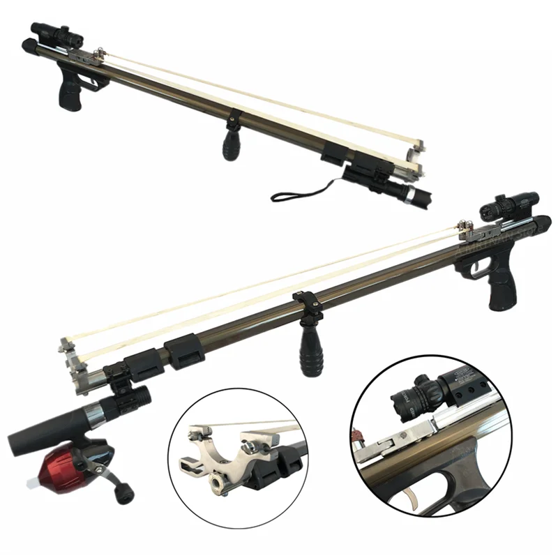 

High Power Outdoor Retractable Folding Long Rod Precision Shooting Slingshot Latex Rubber Band Hunting Slingshot Children's Toy