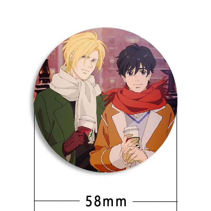 New Cute Anime Banana Fish Acrylic Lapel Pins Cartoon Cosplay