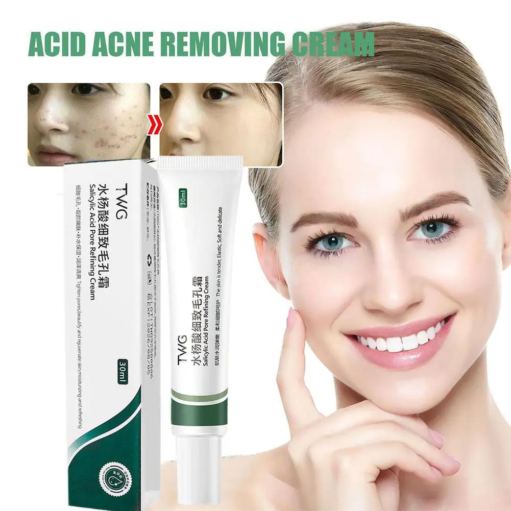 

Salicylic Acid Pores Refining Cream Shrink Pore Improve Cream Care Oil 20ml Anti-aging Skin Acnes Blackheads Control Face R Q0H8