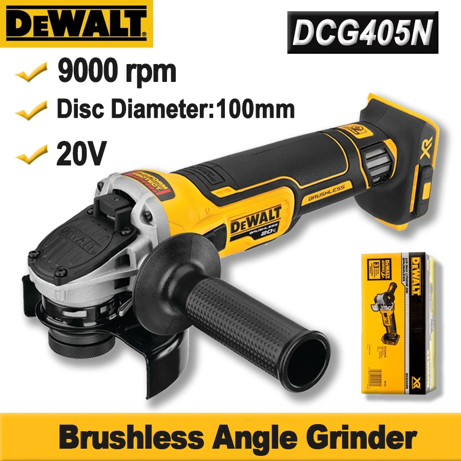 Dewalt DCG405N Cordless Angle Grinder 20V XR Brushless Cutting